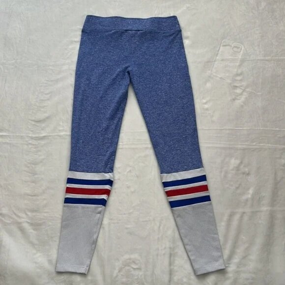 Bombshell Sportswear Blue Red and White Sock Leggings - Picture 5 of 5